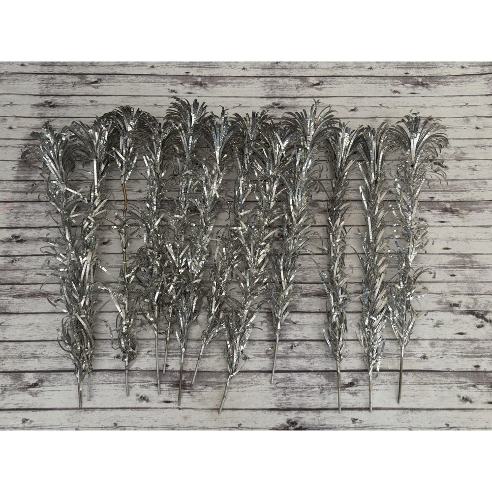12 Vintage Aluminum Christmas Tree Branches‎ 16inch Silver Replacement 1960s